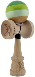 Flippy Kendama X Originala, Profesionala, Flippy, Super Sticky cu Cupe Mari KING SIZE V3, Gaura in Baza, Rulment Metalic, din lemn 18 cm, Ata 62 65 cm, Special Verde degrade (teo-165431)