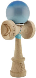 Flippy Kendama X Originala, Profesionala, Flippy, Super Sticky cu Cupe Mari KING SIZE V3, Gaura in Baza, Rulment Metalic, din lemn 18 cm, Ata 62 65 cm, Gradient Albastru Gri Bleu (teo-165420)