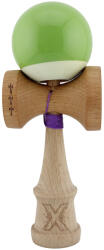 Flippy Kendama X Originala, Profesionala, Flippy, Big Cups V2, Super Sticky cu Cupe Mari, din lemn 18 cm, Rulment Metalic cu Ata 55 cm, Verde deschis Alb (teo-164629)