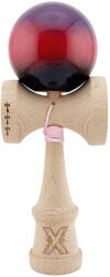 Flippy Kendama X Originala, Profesionala, Flippy, Big Cups V2, Super Sticky Cupe Mari, Rulment Metalic cu Ata 55 cm, Mov Rosu Negru (teo-164131)