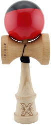 Flippy Kendama X Originala, Profesionala, Flippy, Big Cups V2, Super Sticky cu Cupe Mari, Rulment Metalic, din lemn 18 cm, Ata 55 cm, Negru Rosu (teo-164703)