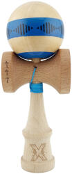 Flippy Kendama X FREQUENCY Originala, Profesionala, Flippy, Big Cups V2, Super Sticky cu Cupe Mari, Rulment Metalic, din lemn 18 cm, Ata 55 cm, Albastru Maro (teo-164280)