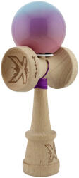 Flippy Kendama X Originala, Profesionala, Flippy, Super Sticky cu Cupe Mari KING SIZE V3, Gaura in Baza, Rulment Metalic, din lemn 18 cm, Ata 62 65 cm, Gradient Albastru Mov Roz (teo-165428)