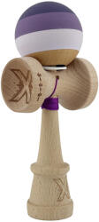 Flippy Kendama X Originala, Profesionala, Flippy, Rubber Grip, Cupe Mari KING SIZE V3, Gaura in Baza, Rulment Metalic, din lemn 18 cm, Ata 62 65 cm, Special Purpuriu Mov Lila (teo-165179)