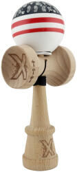 Flippy Kendama X Originala CHICANOS, Profesionala, Flippy, Cupe Mari KING SIZE V3, Super Sticky, Gaura in Baza, Rulment Metalic, din lemn 18 cm, Ata 62 65 cm, Negru Alb (teo-164332)