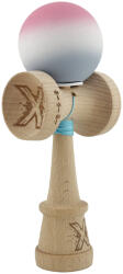 Flippy Kendama X Originala, Profesionala, Flippy, Rubber Grip, Cupe Mari KING SIZE V3, Gaura in Baza, Rulment Metalic, din lemn 18 cm, Ata 62 65 cm, Gradient Roz Alb Gri (teo-165074)