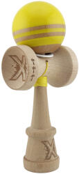Flippy Kendama X Originala RAINBOW, Profesionala, Flippy, Cupe Mari KING SIZE V3, Super Sticky, Gaura in Baza, Rulment Metalic, din lemn 18 cm, Ata 62 65 cm, Galben Maro (teo-164338)
