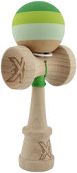 Flippy Kendama X Originala, Profesionala, Flippy, Rubber Grip, Cupe Mari KING SIZE V3, Gaura in Baza, Rulment Metalic, din lemn 18 cm, Ata 62 65 cm, Special Verde degrade (teo-165079)