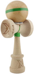 Flippy Kendama X Originala, Profesionala, Flippy, Super Sticky, Cupe Mari KING SIZE V3, Gaura in Baza, Rulment Metalic, din lemn 18 cm, Ata 62 65 cm, Original Verde (teo-165107)