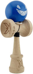 Flippy Kendama X Originala, Profesionala, Flippy, Crazy Smile, Super Sticky cu Cupe Mari KING SIZE V3, Gaura in Baza, Rulment Metalic, din lemn 18 cm, Ata 62 65 cm, Special Albastru (teo-165419)