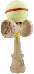 Flippy Kendama X Originala Silken, Profesionala, Flippy, Cupe Mari KING SIZE V3, Super Sticky, Gaura in Baza, Rulment Metalic, din lemn 18 cm, Ata 62 65 cm, Cream Galben (teo-164346)
