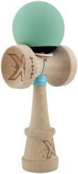 Flippy Kendama X Originala, Profesionala, Flippy, Rubber Grip, Cupe Mari KING SIZE V3, Gaura in Baza, Rulment Metalic, din lemn 18 cm, Ata 62 65 cm, Bicolor Turcoaz Albastru inchis (teo-165176)