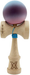 Flippy Kendama X Originala, Profesionala, Flippy, Big Cups V2, Rubber Grip cu Cupe Mari, Rulment Metalic cu Ata 55 cm, Gradient Albastru Mov Roz (teo-164190)