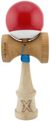 Flippy Kendama X Originala, Profesionala, Flippy, Big Cups V2, Super Sticky cu Cupe Mari, din lemn 18 cm, Rulment Metalic cu Ata 55 cm, Rosu Alb (teo-164625)