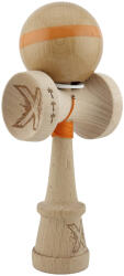 Flippy Kendama X Originala, Profesionala, Flippy, Super Sticky, Cupe Mari KING SIZE V3, Gaura in Baza, Rulment Metalic, din lemn 18 cm, Ata 62 65 cm, Original Portocaliu (teo-165108)