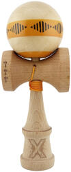 Flippy Kendama X FREQUENCY Originala, Profesionala, Flippy, Big Cups V2, Super Sticky cu Cupe Mari, Rulment Metalic, din lemn 18 cm, Ata 55 cm, Portocaliu Maro (teo-164279)