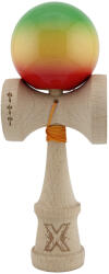 Flippy Kendama X Originala, Profesionala, Flippy, Big Cups V2, Super Sticky Cupe Mari, Rulment Metalic cu Ata 55 cm, Verde Galben Rosu (teo-164135)