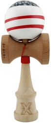 Flippy Kendama X CHICANOS Originala, Profesionala, Flippy, Big Cups V2, Super Sticky cu Cupe Mari, Rulment Metalic, din lemn 18 cm, Ata 55 cm, Negru Alb (teo-164569)