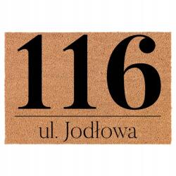 TabPrint Lábtörlő Bejárati Kókusz Bézs 40X60 Cím: Házszám És Utca (ADRES: NUMER DOMU I ULICA)