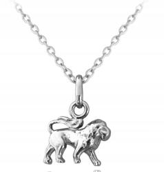  Ezüst Ródiumozott Minet Nyaklánc Oroszlán Alakú Medál (JMAN0495SN45)