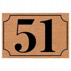 TabPrint Lábtörlő 40X60 Bézs Az Utcád És A Házad/lakásod Száma (TWOJA ULICA ORAZ NUMER DOMU/MIESZKANIA)