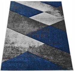 Rugo Szőnyeg 120x170 Szürke Sötétkék Kék Modern Geometrikus Nappali (Dywan nowoczesny do salonu szary granatowy)