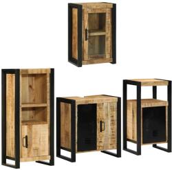 vidaXL Комплект мебели за баня 4 бр. Кафяво 55 x 35 x 60 см (3305682)