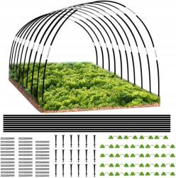 Üvegház Állvány Kerti Alagút Sátor 50x Csontváz Íj Zöldségtermesztéshez