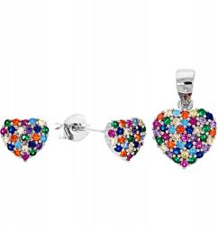  Ezüst Női Fülbevaló Szív Szett