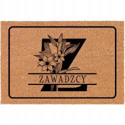 TabPrint Elegáns Lábtörlő A Ház Előtt Személyre szabott név Betűvel Mintákkal (Kokosowa Wycieraczka Frontowa Personalizowana)