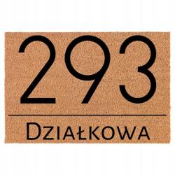 TabPrint Lábtörlő Ajtó Alá Kókusz Bézs 40X60 Házszám És Utca (NUMER DOMU I ULICA)