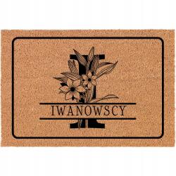 TabPrint Lábtörlő Ezüst Kókusz Személyre szabott Név Betűvel És Wz (Kokosowa Wycieraczka Frontowa Personalizowana)