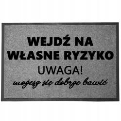 TabPrint Lábtörlő Bejárati Monokróm 40X60 Ajándék Divatos Nyomtatás Stílus Dekoráció (WYCIERACZKA MONOCHROM MOCNA SZARA STYL TRWAŁA)