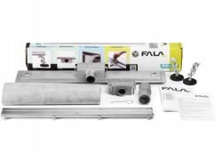 TOYA Lineáris Lefolyó Black Glass 80 CM Wet&dry Fekete Fala 75388 (Fala 75388)