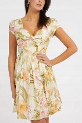 GUESS Bézs Mintás Ruha, Size S, cipzáras (573612)