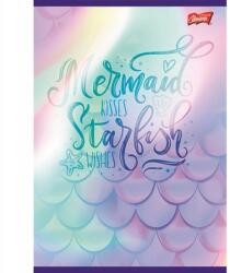 UNIPAP Füzet A5 16k 3 soros színes laminált Mermaid lányos (5903235675607)