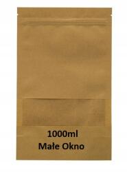 Neopak Doypack Papír tasak Pe 1000ml Kis ablak -100 db 3 rétegű Vastag