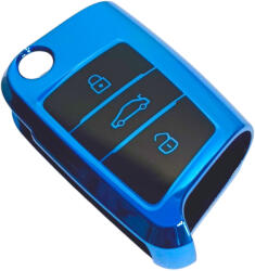  Kulcstartó Tok Vw Skoda Seat Új Típus Króm Kék