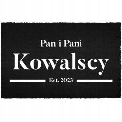 TabPrint Lábtörlő Fekete 40X60 Az Otthonod Monogramja Belső Tér Személyre Szabott Trend (WYCIERACZKA CZARNA TWOJE INICJAŁY KOKOSOWA)