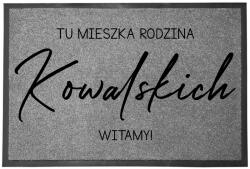 TabPrint Lábtörlő Bejárati Monokróm 40X60 Ajándék Stílus Erős Dekoráció Nyomtatás (WYCIERACZKA MONOCHROM STYL MOCNA TRWAŁA SZARA)