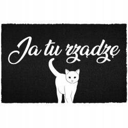TabPrint Lábtörlő 40X60 Fekete Az Ajtó Alatt Humor Felirat Én Uralkodom Itt (WYCIERACZKA WEJŚCIOWA JA TU RZĄDZĘ 40X60 HIT)