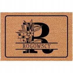 TabPrint Elegáns Kókusz Lábtörlő Személyre szabott Ajtó előtt R Betűvel Minták (Kokosowa Wycieraczka Frontowa Personalizowana)