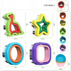  Szendvicsformák Szeletelő Szendvics Lyukasztó (FOREMKI DO KANAPEK KRAJALNICA WYKRAWACZ)