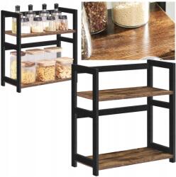 SONGMICS Álló konyhai polc pultra, Loft stílusú fűszertartó állvány, Mdf bambusz (OFS046B01)