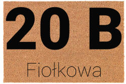 TabPrint Lábtörlő Bejárati Kókusz Bézs 40X60 Szám És Utcai Ház/lakás (NUMER I ULICA DOMU/MIESZKANIA)