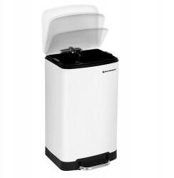SONGMICS Fém szemeteskosár irodába fehér 30L tágas (LTB01W)