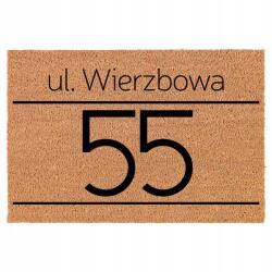 TabPrint Lábtörlő Bejárati Kókusz Bézs 40X60 Az Utca És A Szám A Házban (TWOJA ULICA I NUMER W DOMU)