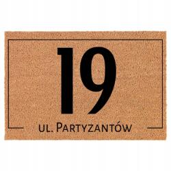 TabPrint Lábtörlő Bejárati Kókusz Bézs 40X60 Utca És Ház/lakásszám (ULICA I NUMER DOMU/MIESZKANIA)