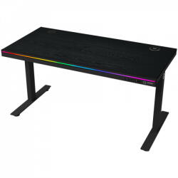 LORGAR Birou Gaming LORGAR Birou gaming LORGAR DESK PRO 80, melamina, 1405x680mm, inaltime reglabila 705-1165mm, incarcare wireless, porturi USB, iluminare RGB (LRG-DP80W)