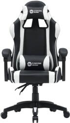 CANYON Scaun Gaming CANYON Scaun gaming ergonomic Core SGCH2, 1.5 mm cadru metalic, piele ecologica PU, negru, 150-175 cm (CNE-SGCH2W)
